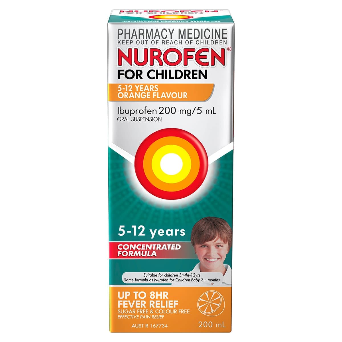 Thumbnail Nurofen for Children 5 - 12 Years Pain & Fever Relief Orange 200ml