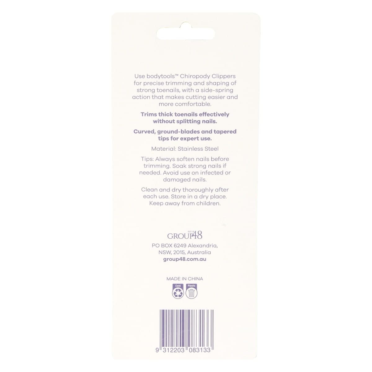 Thumbnail Bodytools Chiropody Clippers 10cm - 1 Pack