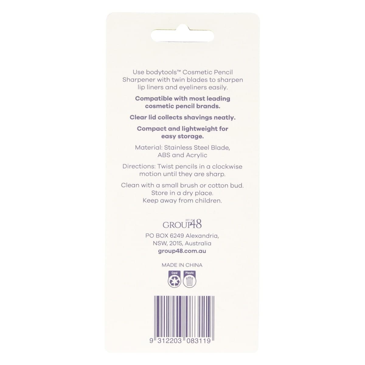Thumbnail Bodytools Cosmetic Pencil Sharpener 1 Pack