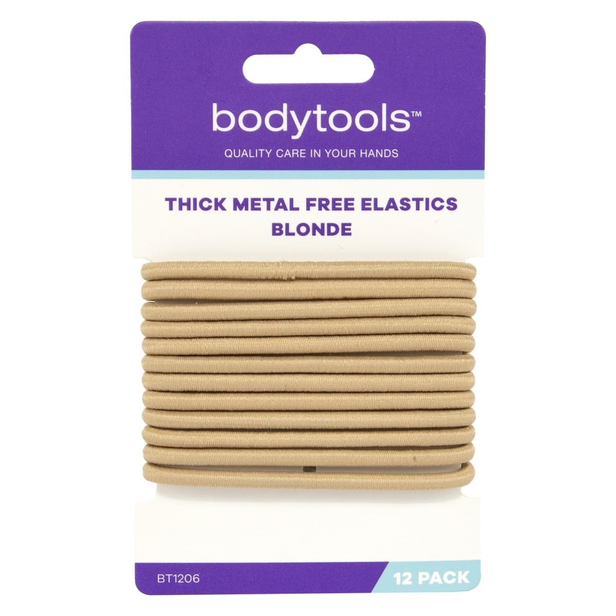 Thumbnail Bodytools Metal Free Thick Hair Elactics Blonde 12 Pack