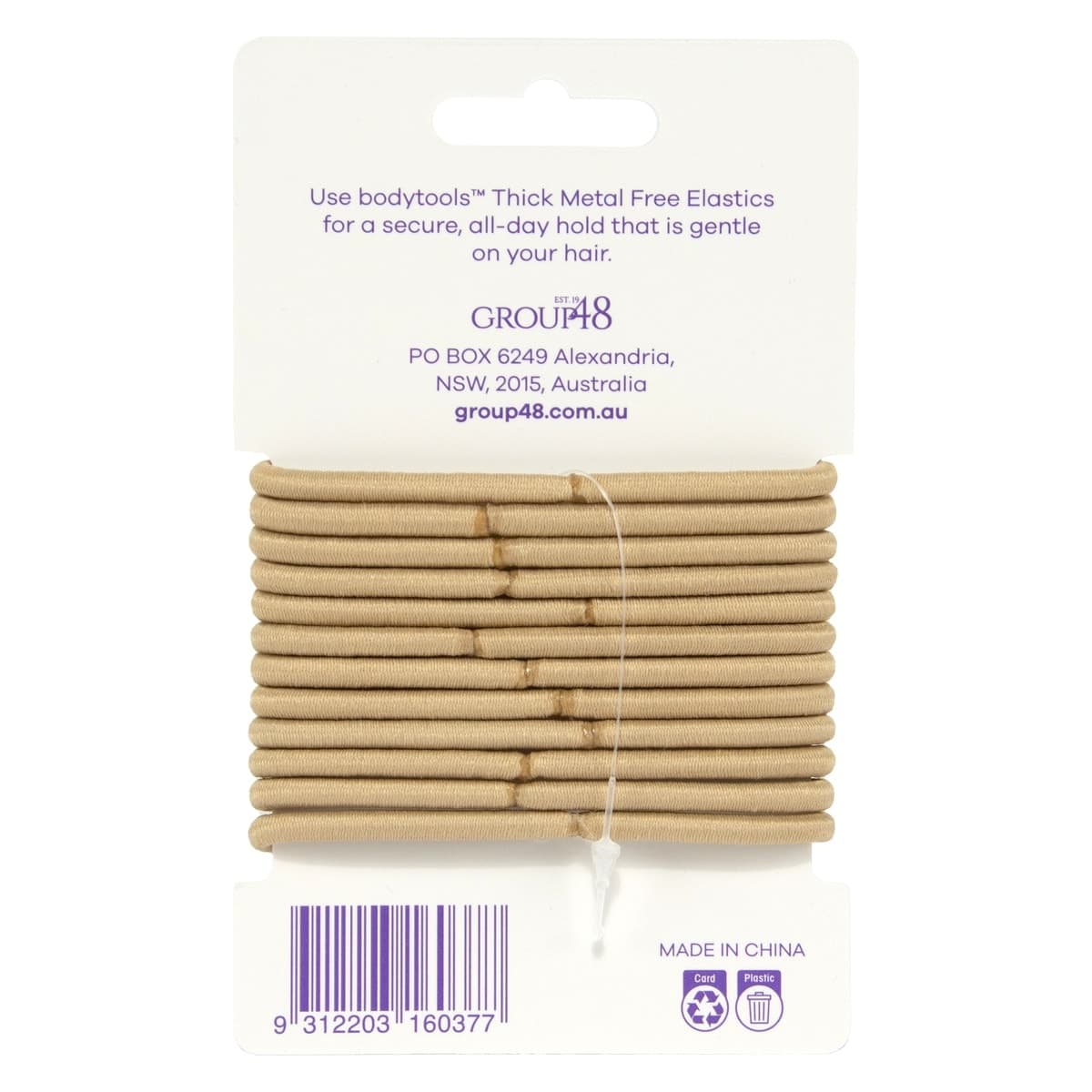 Thumbnail Bodytools Metal Free Thick Hair Elactics Blonde 12 Pack