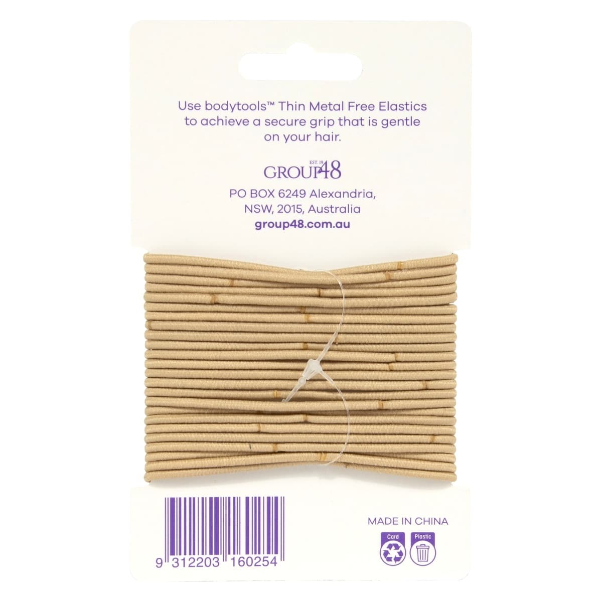 Thumbnail Bodytools Metal Free Thin Hair Elastics Blonde 24 Pack