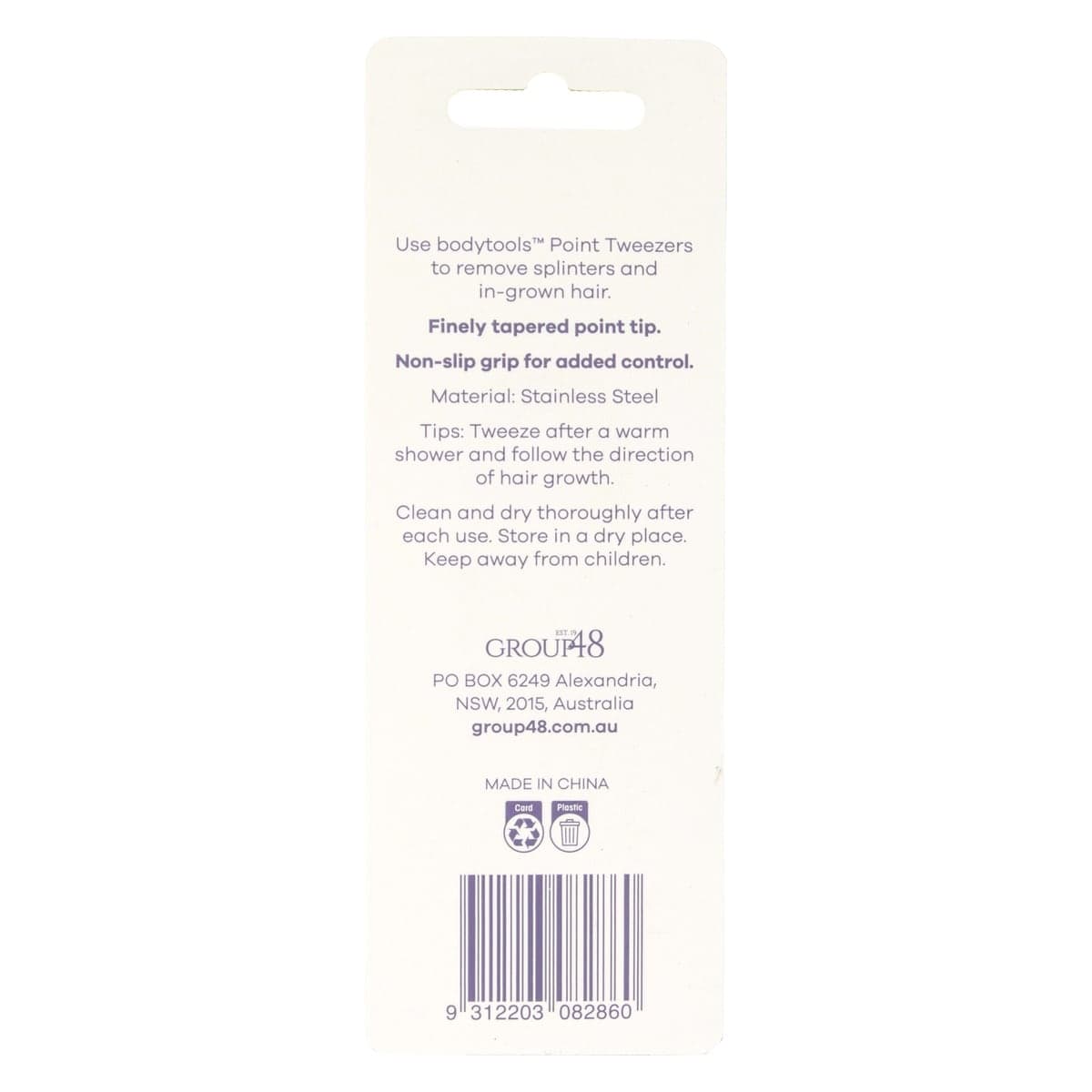Thumbnail Bodytools Point Tweezers Gunmental 1 Pack