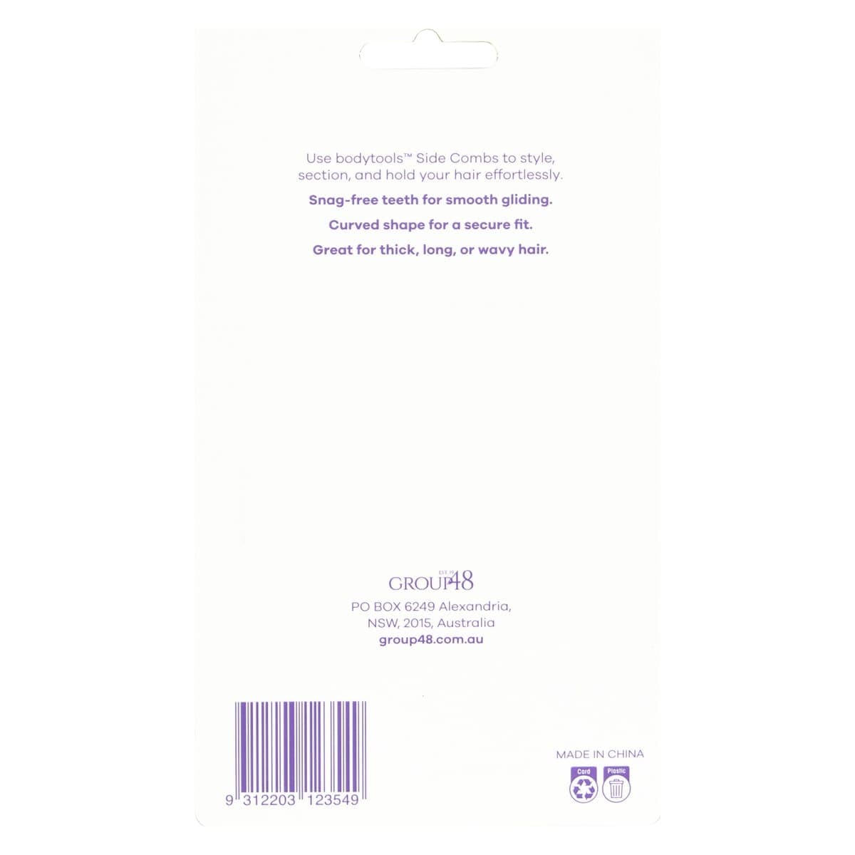 Thumbnail Bodytools Side Combs Clear 8cm - 4 Pack