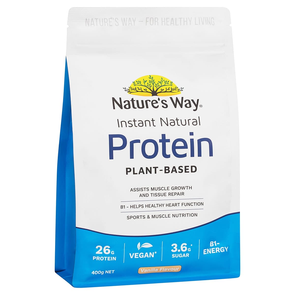 Thumbnail Nature's Way Instant Natural Plant Based Protein Powder Vanilla 400g