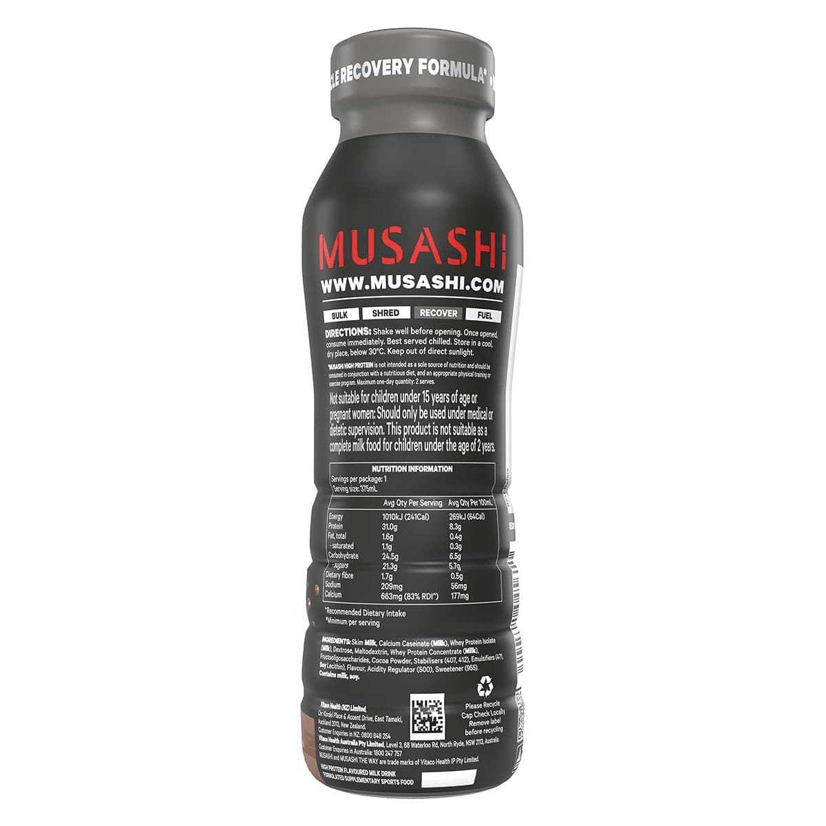 Thumbnail Musashi High Protein Shake Chocolate 375mL