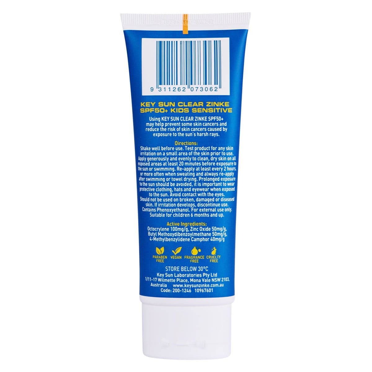 Thumbnail Key Sun Zinke Kids Sensitive Clear Sunscreen SPF 50+ 100g