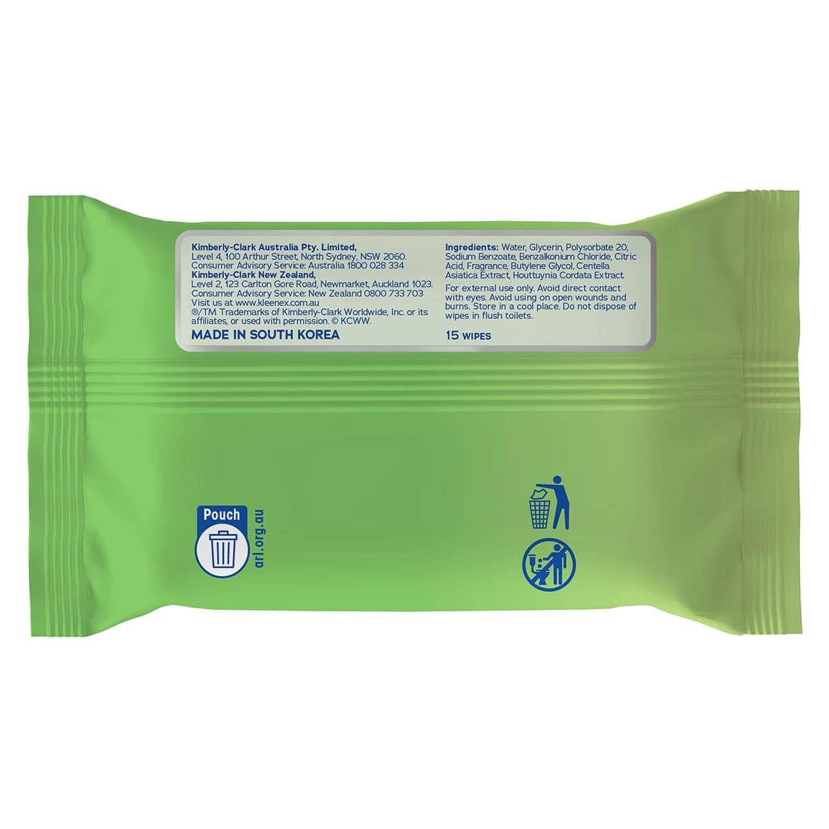 Thumbnail Kleenex Anti Bacterial Wet Wipes 15 Pack