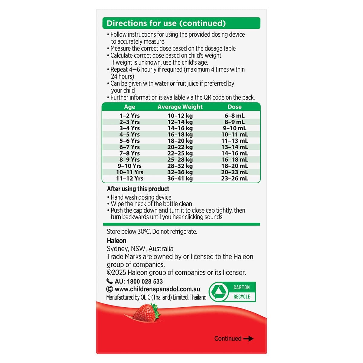 Thumbnail Panadol Children Suspension 1-5 Years Colour & Sugar Free Strawberry 200ml