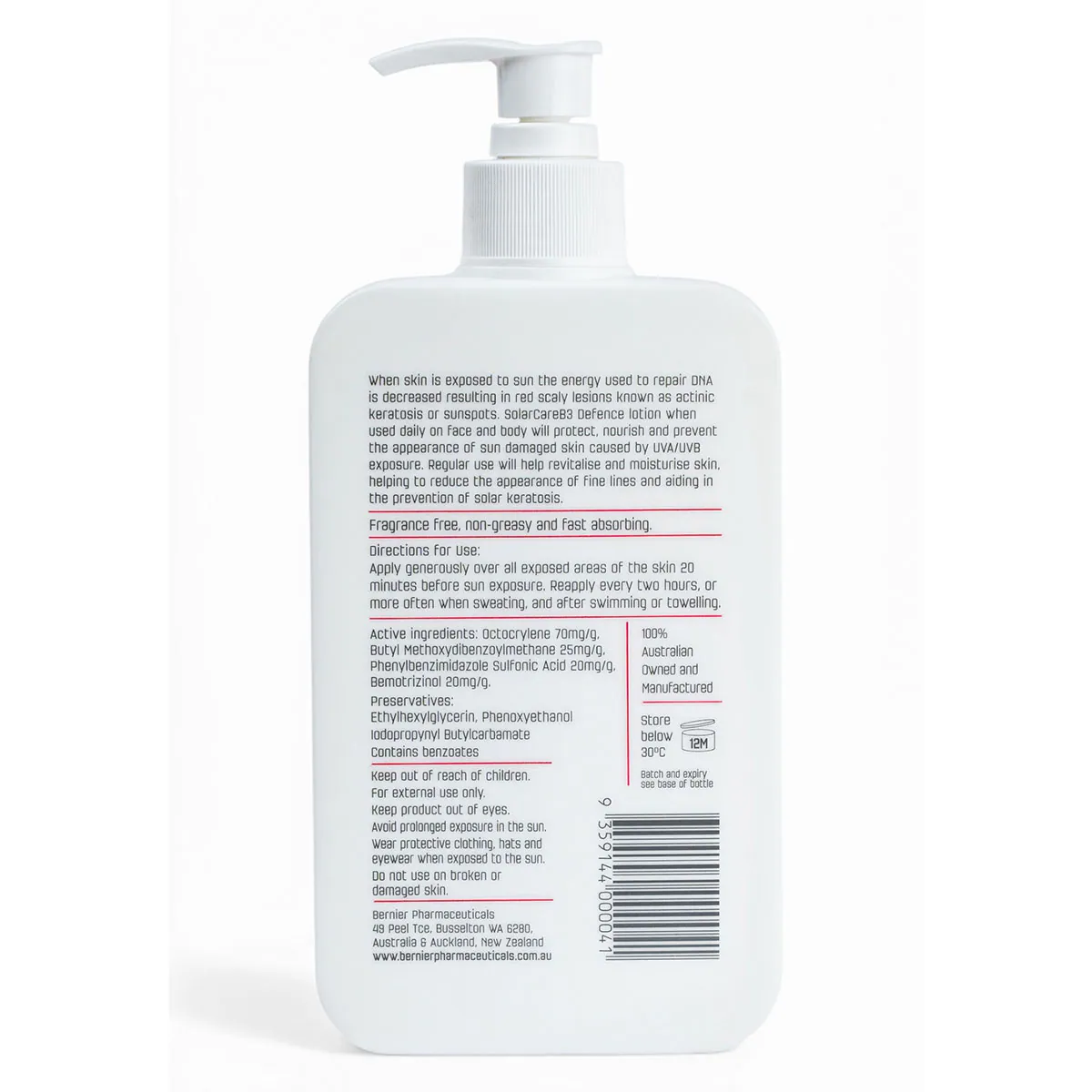 Thumbnail SolarCareB3 Defence Broad Spectrum Sunscreen SPF50 400ml