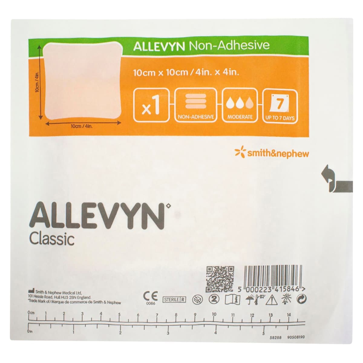 Thumbnail Allevyn Non-Adhesive Foam Dressing 10cm x 10cm Single