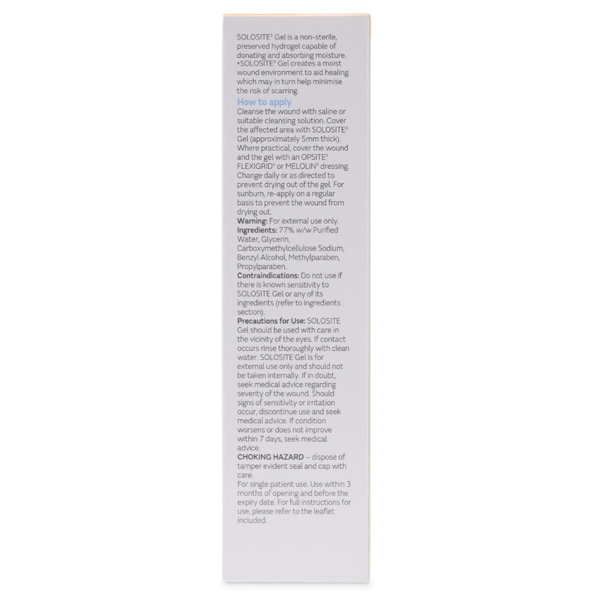 Thumbnail Solosite Soothing Hydrating Healing Wound Gel 100g