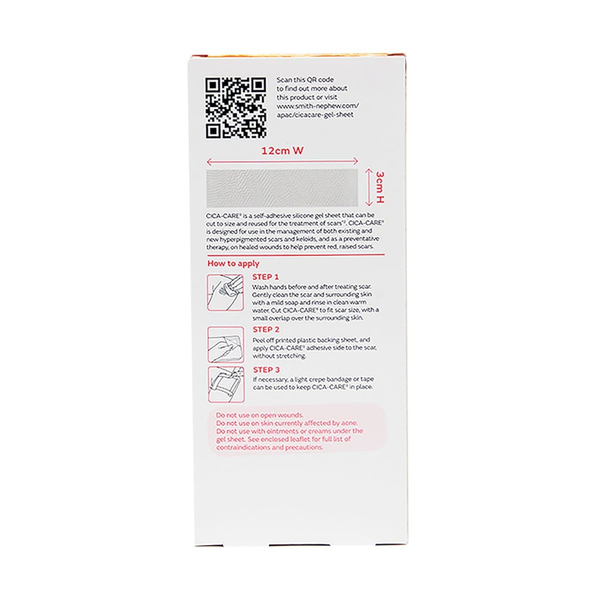 Thumbnail CICA-CARE Scar Treatment Silicone Gel Sheet 3cm X 12cm