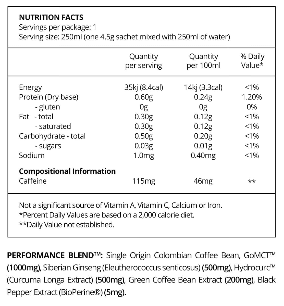 Thumbnail Beforeyouspeak Coffee Unsweetened Performance Coffee 30 x 4.5g