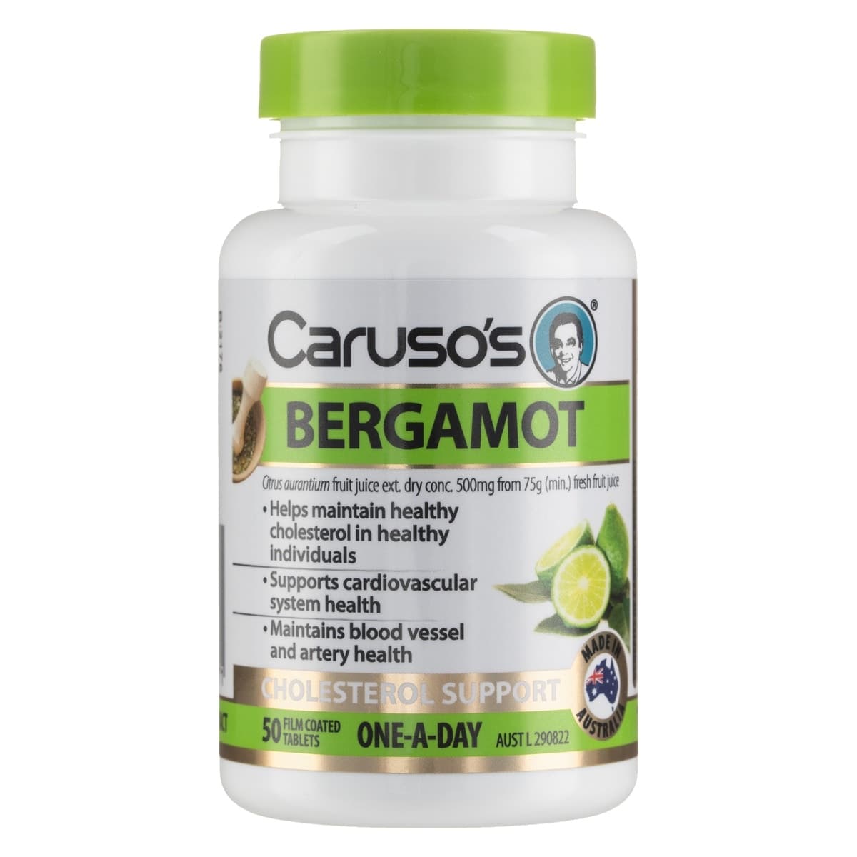Thumbnail Carusos Bergamot Cholesterol Support 50 Tablets