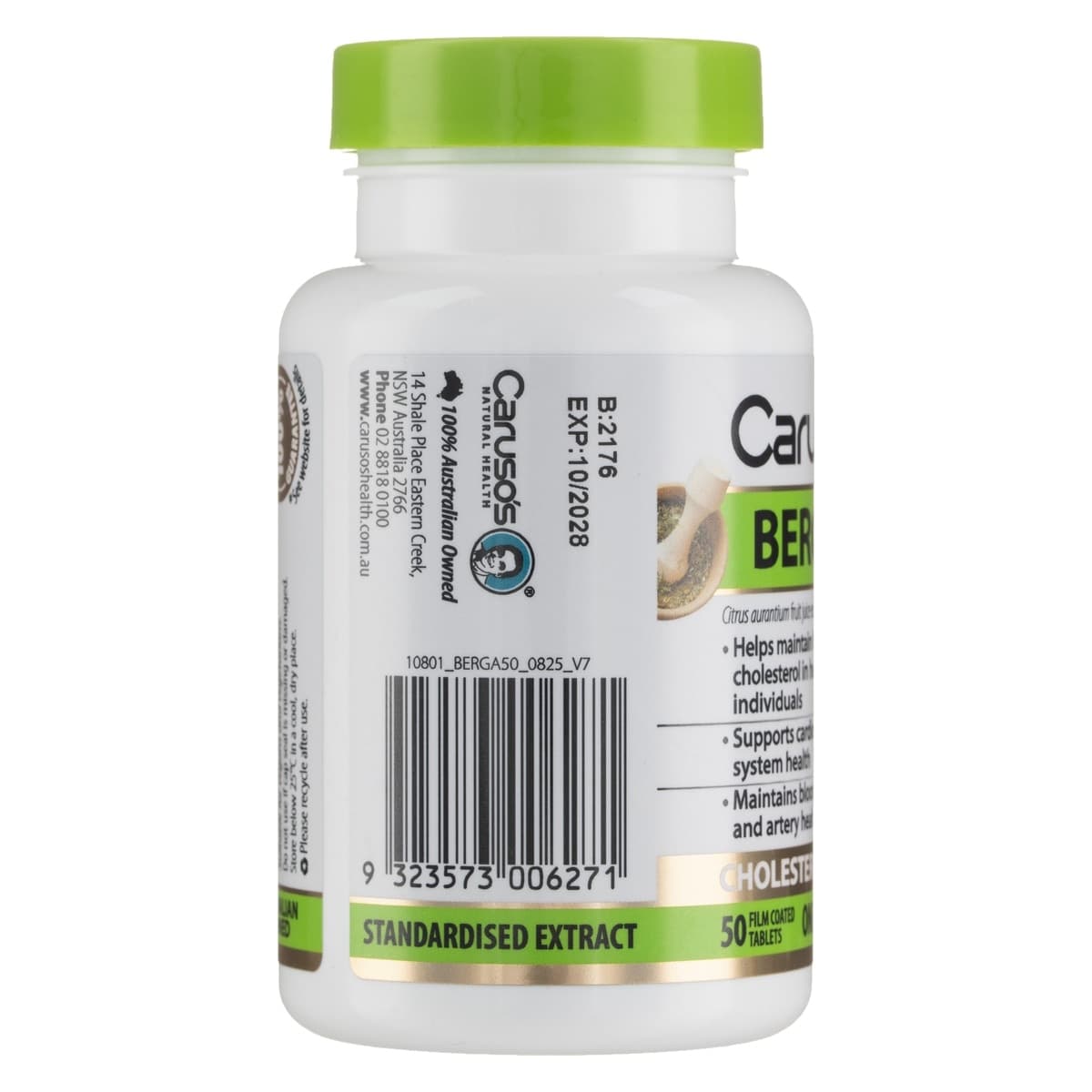 Thumbnail Carusos Bergamot Cholesterol Support 50 Tablets