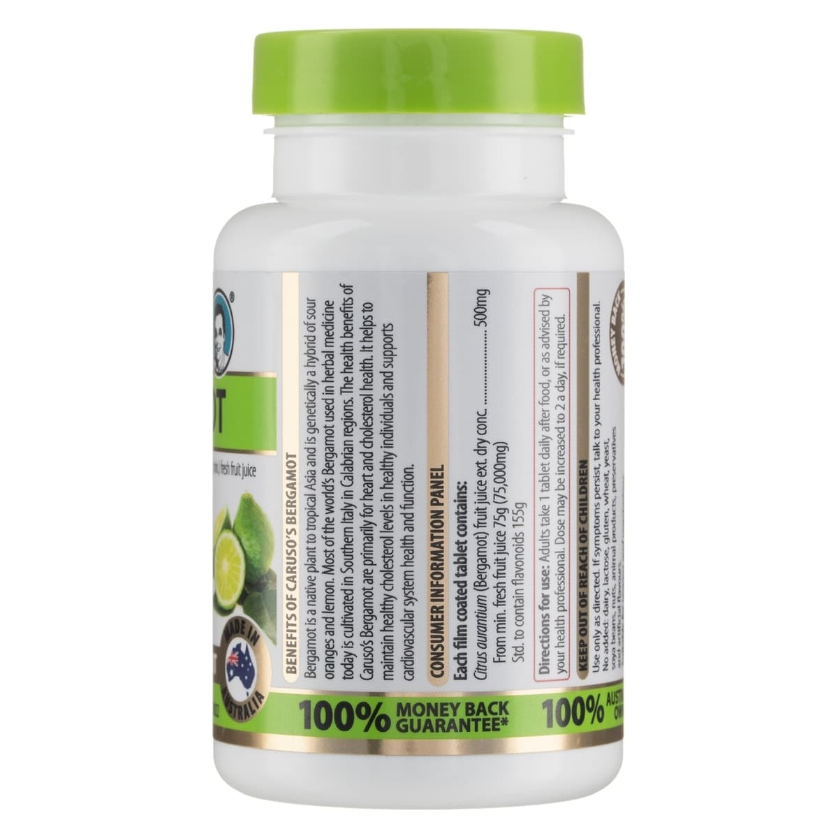 Thumbnail Carusos Bergamot Cholesterol Support 50 Tablets