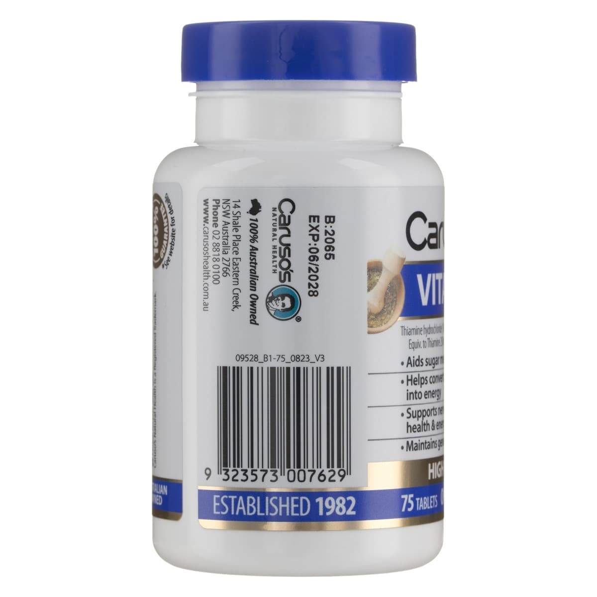Thumbnail Carusos Vitamin B1 High Strength Thiamine 75 Tablets