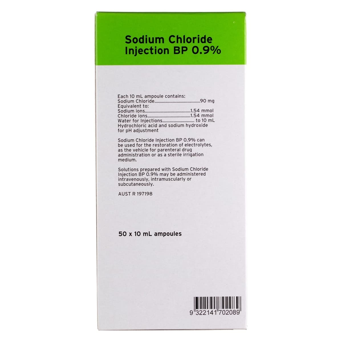 Thumbnail Frenesius Kabi Sodium Chloride BP 0.9% for Injection 10ml 50 Pack