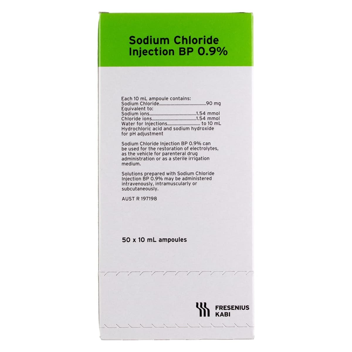 Thumbnail Frenesius Kabi Sodium Chloride BP 0.9% for Injection 10ml 50 Pack