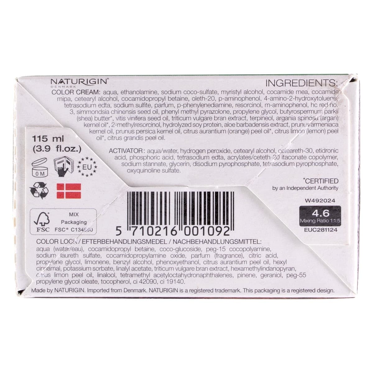 Thumbnail Naturigin 4.6. Copper Brown Natural Permanent Hair Colour