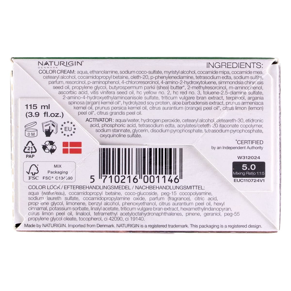Thumbnail Naturigin 5.0 Light Chocolate Brown Natural Permanent Hair Colour