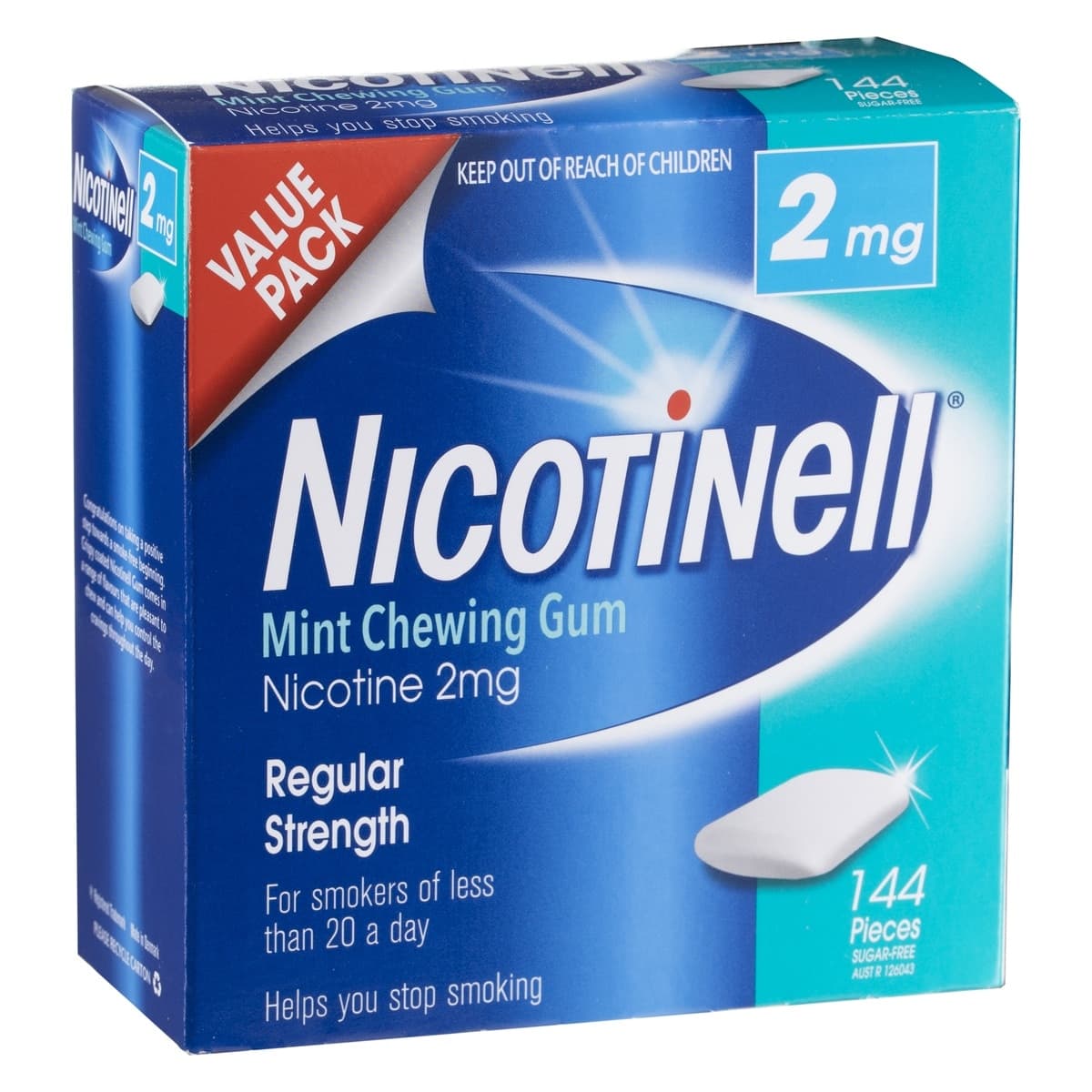 Thumbnail Nicotinell Chewing Gum Mint 2mg 144 Pieces