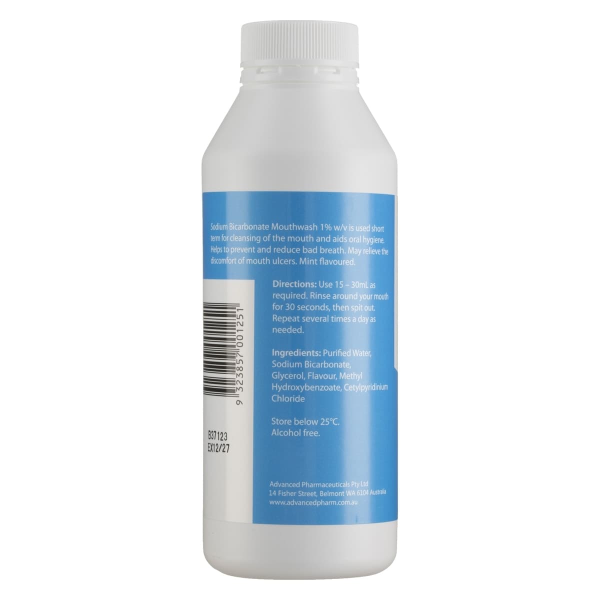 Thumbnail Sodium Bicarbonate 1% Mouthwash Mint Flavoured 500ml