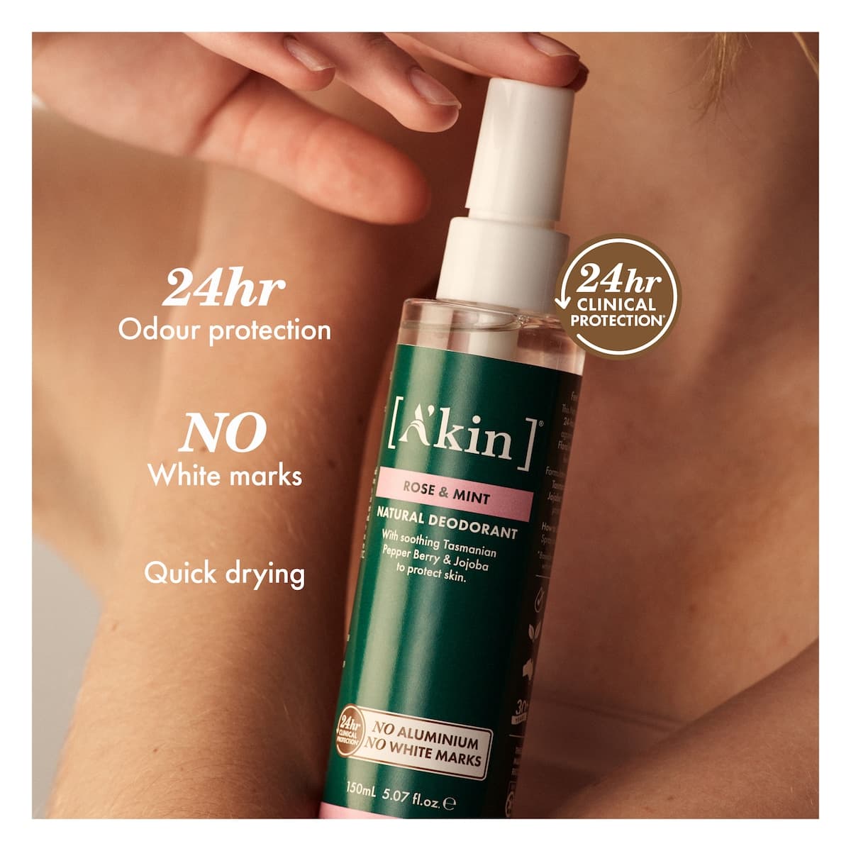 Thumbnail A'kin Rose & Mint Deodorant Spray 150ml