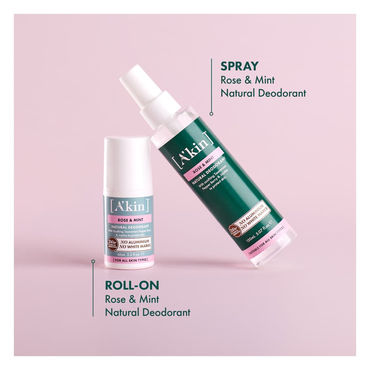 Thumbnail A'kin Rose & Mint Deodorant Spray 150ml