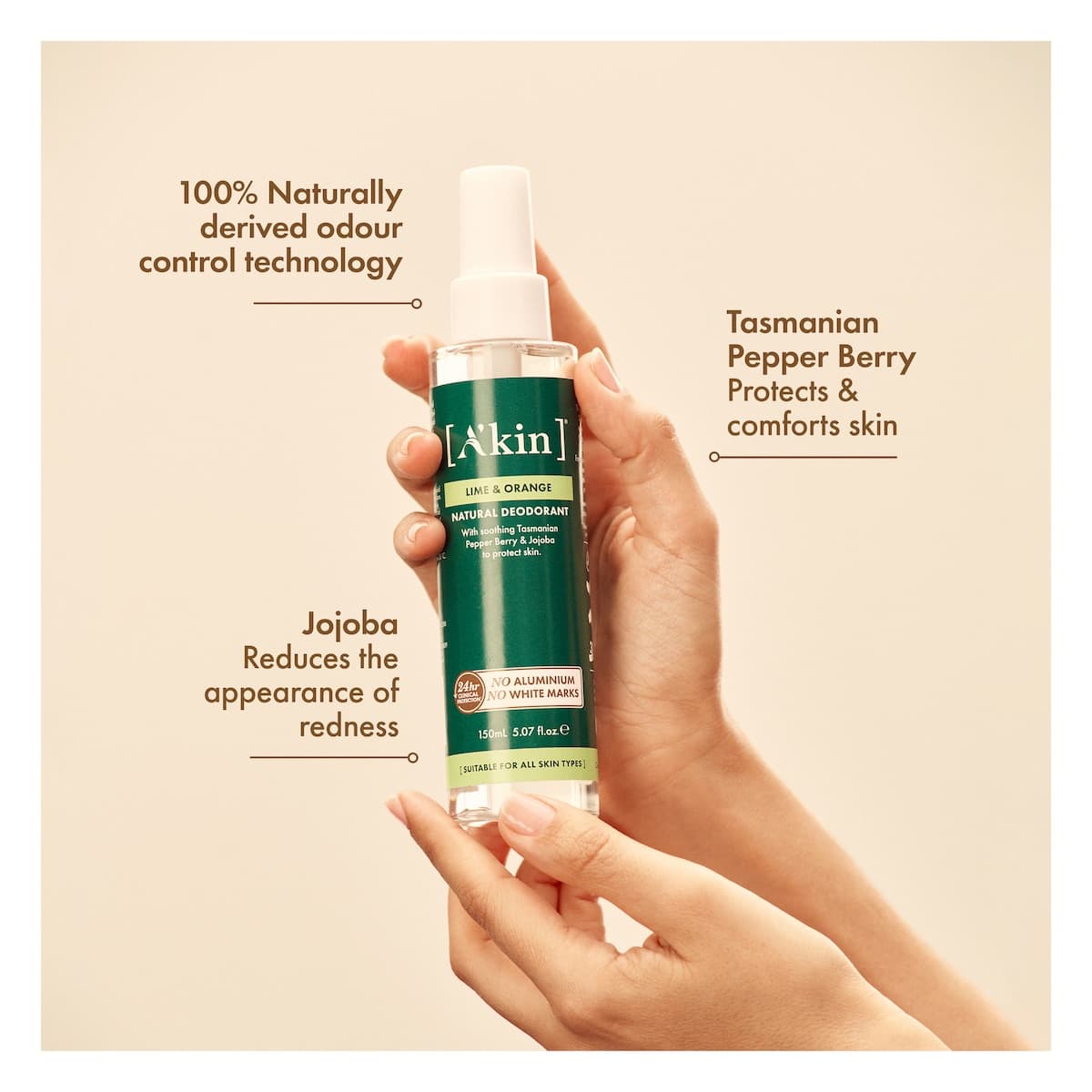 Thumbnail A'kin Lime & Orange Deodorant Spray 150ml