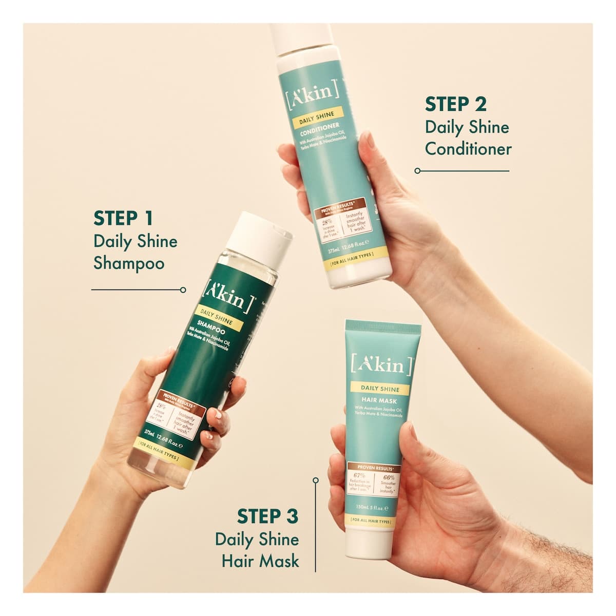 Thumbnail A'kin Daily Shine Shampoo 375ml