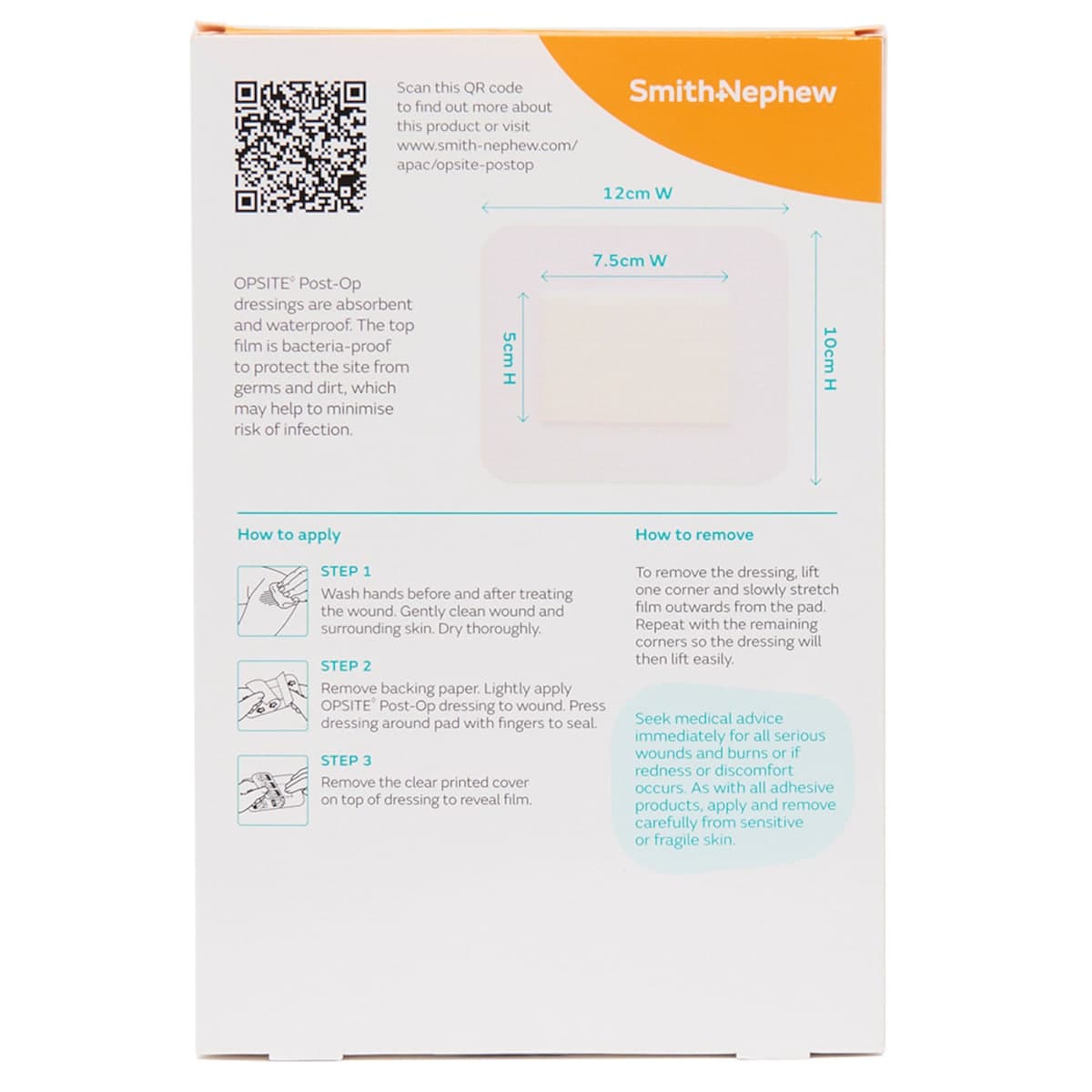 Thumbnail Opsite Post-Op Waterproof Dressing 12cm x 10cm 3 Pack