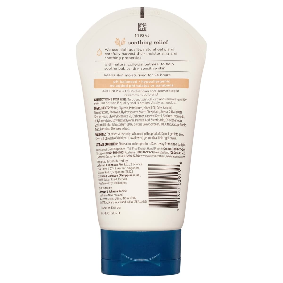 Thumbnail Aveeno Baby Soothing Relief Moisture Cream 140g