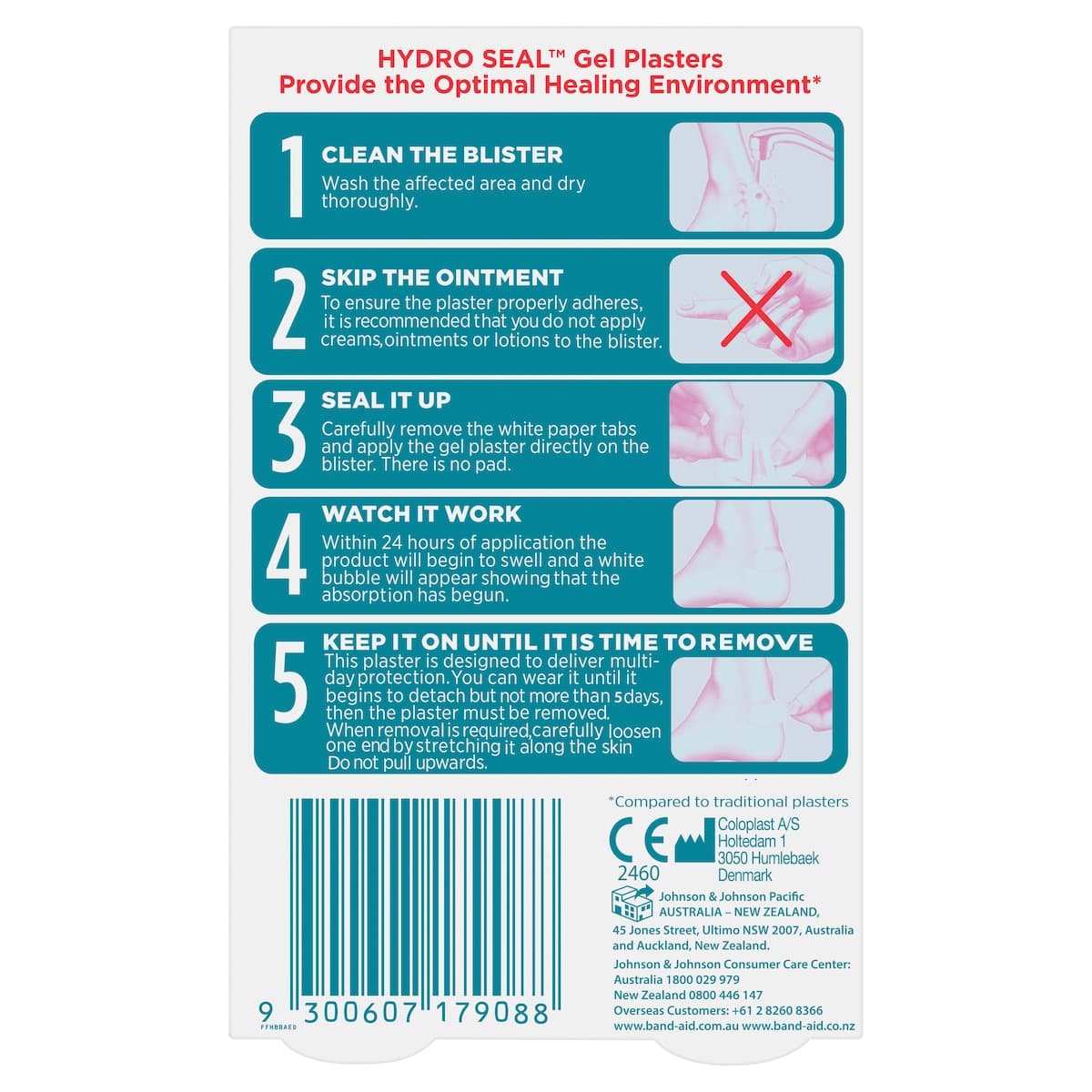 Thumbnail Band-Aid Hydro Seal Blister Block Gel Plasters 4 Pack
