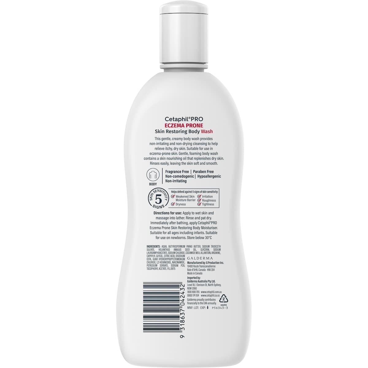 Thumbnail Cetaphil Pro Eczema Prone Skin Restoring Body Wash 295ml