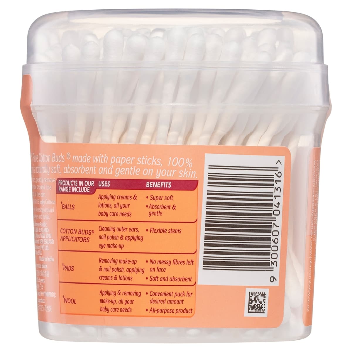 Thumbnail Johnsons Pure Cotton Bud Applicator with Paper Stick 150 Buds