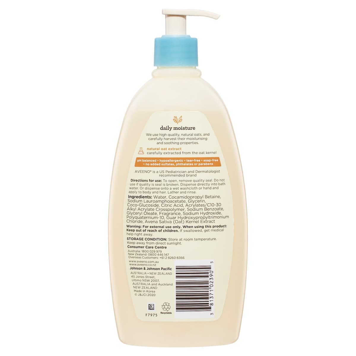 Thumbnail Aveeno Baby Daily Moisture Wash & Shampoo 532ml