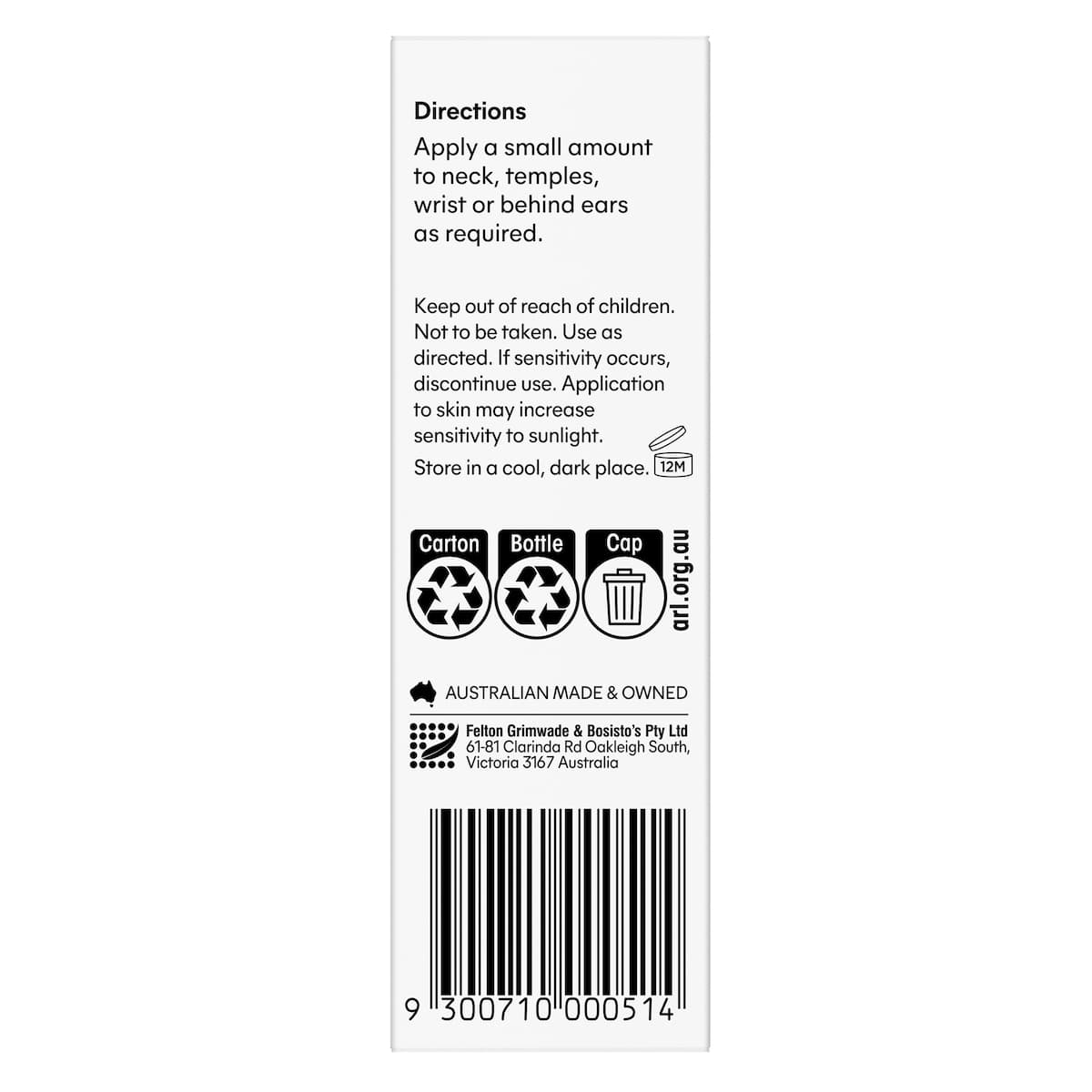 Thumbnail Bosisto's Natives Sleep Roll On 10ml