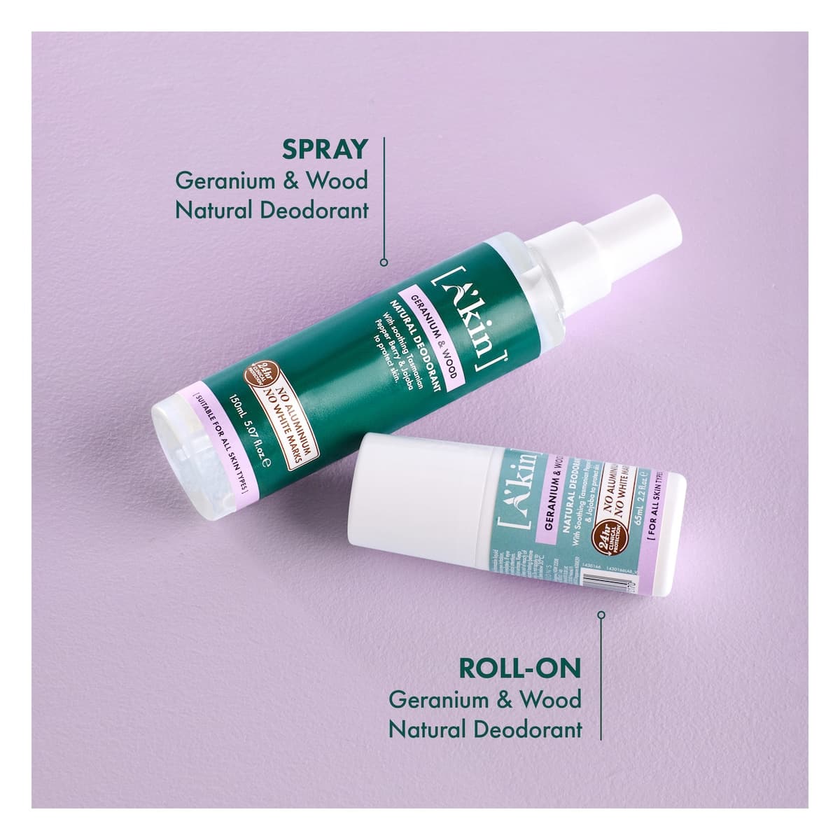 Thumbnail A'kin Geranium & Wood Deodorant Spray 150ml