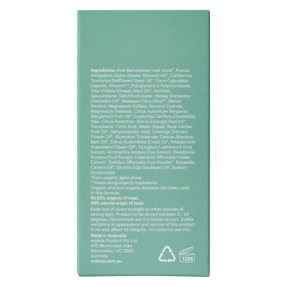 Thumbnail Endota Organics Deep Hydration Face Moisturiser 50ml