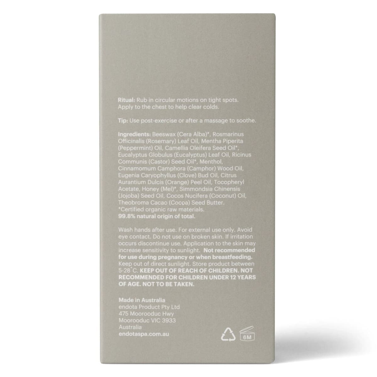 Thumbnail Endota Clove & Mint Recovery Balm 50ml