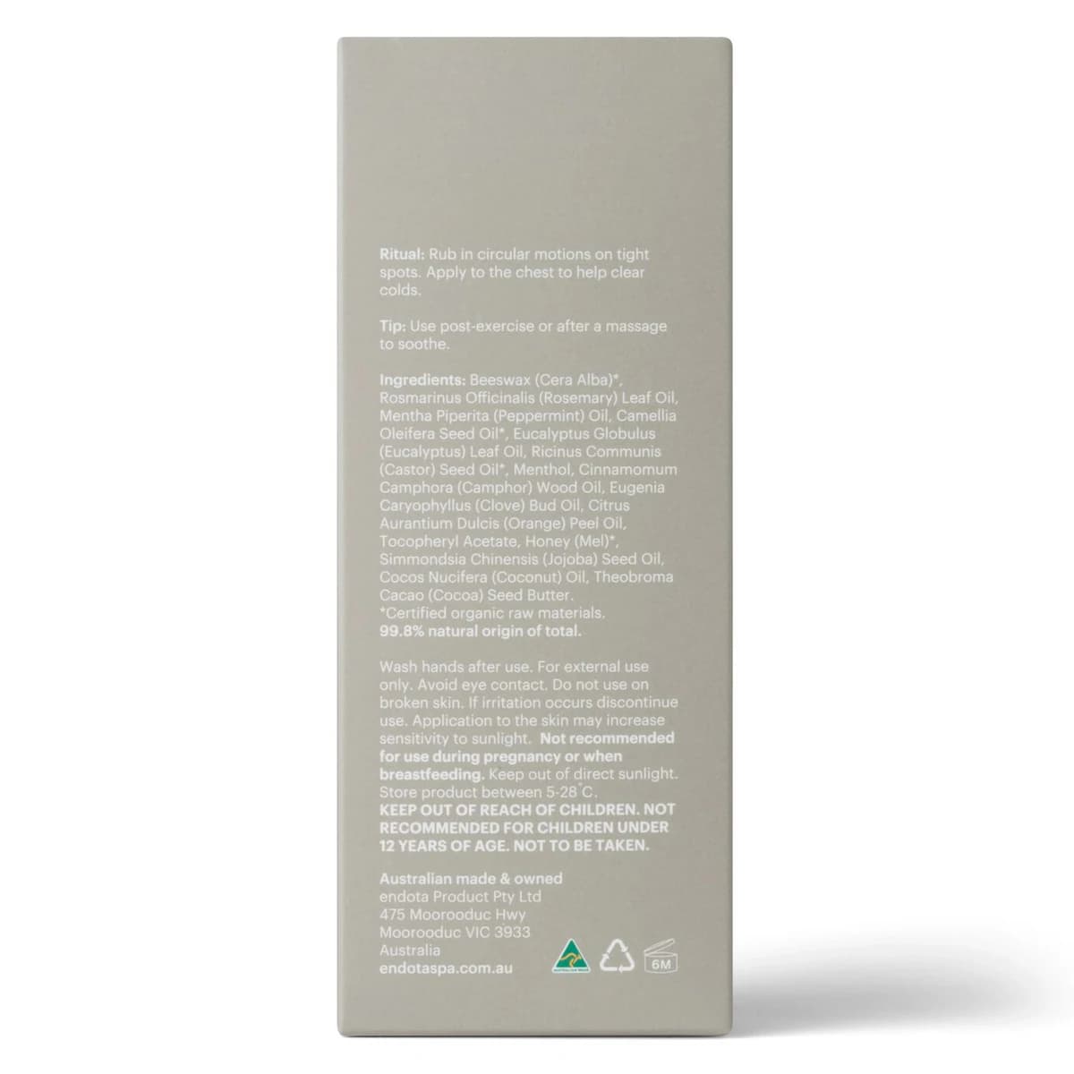 Thumbnail Endota Rest & Restore Clove & Mint Recovery Balm 100ml