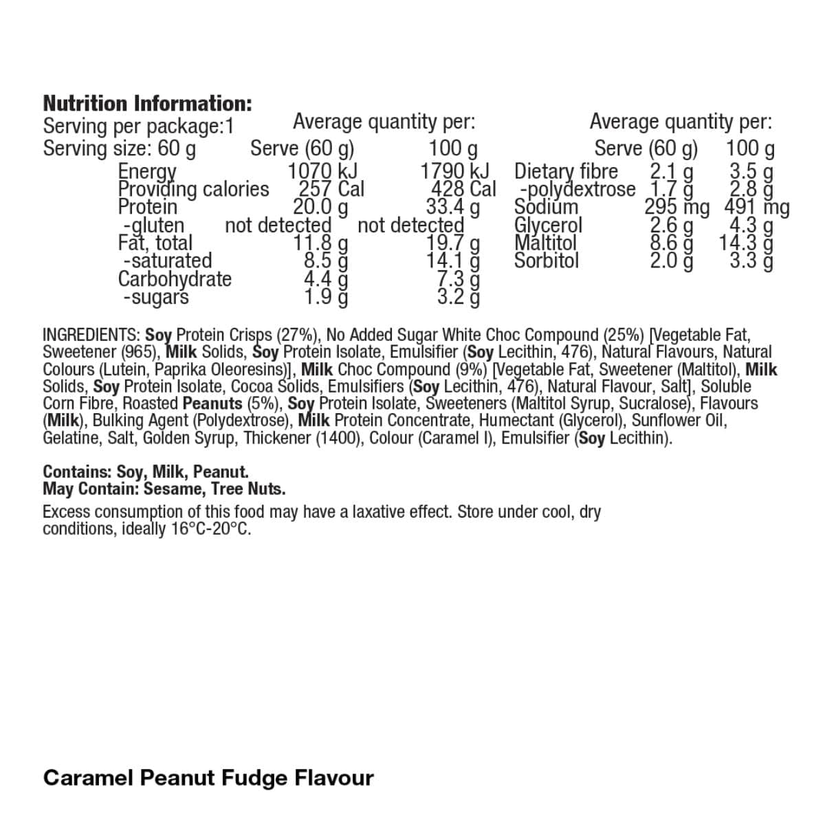 Thumbnail BSc Crispy Protein Bar Caramel Peanut Fudge 60g