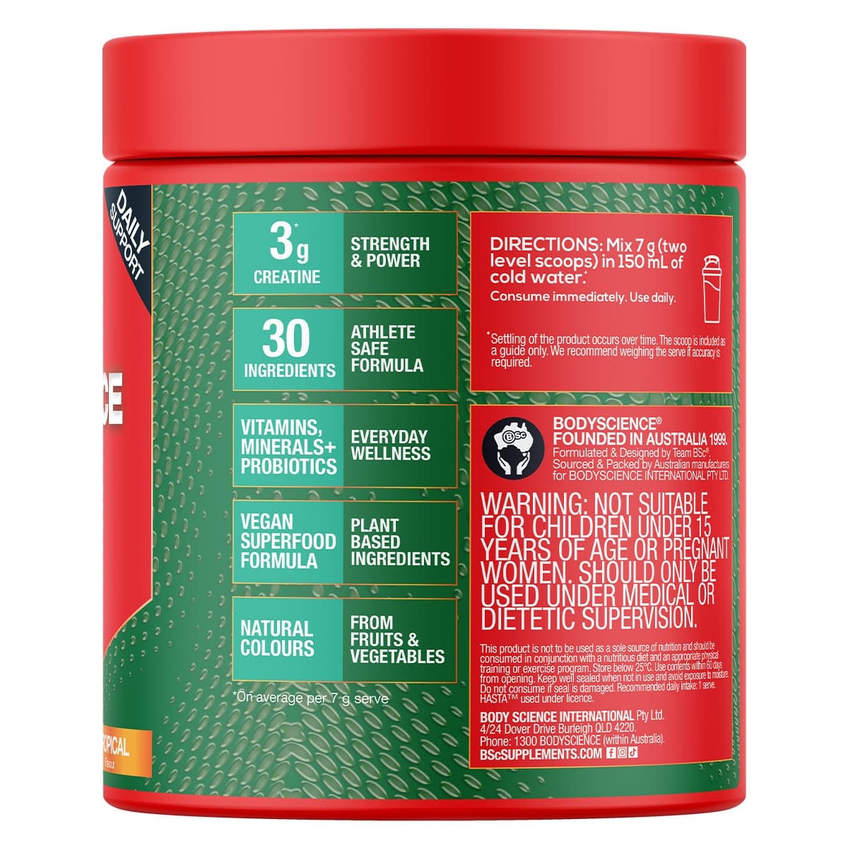 Thumbnail BSc Performance Greens + Creatine Tropical 210g