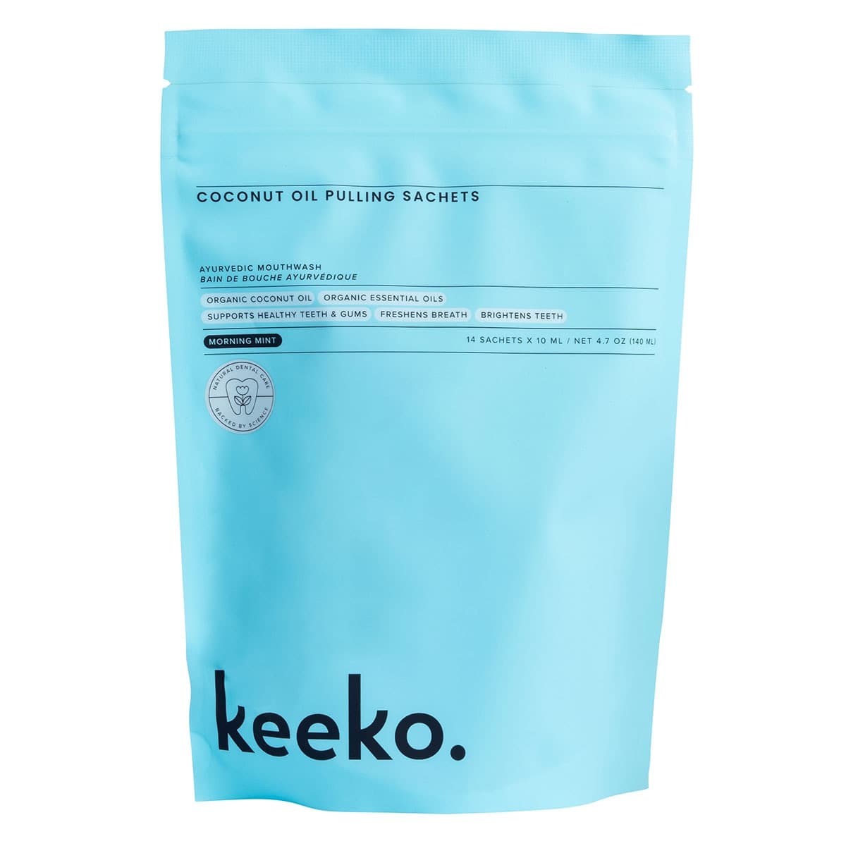 Thumbnail Keeko Morning Mint Oil Pulling Mouthwash 14 x 10ml Sachets