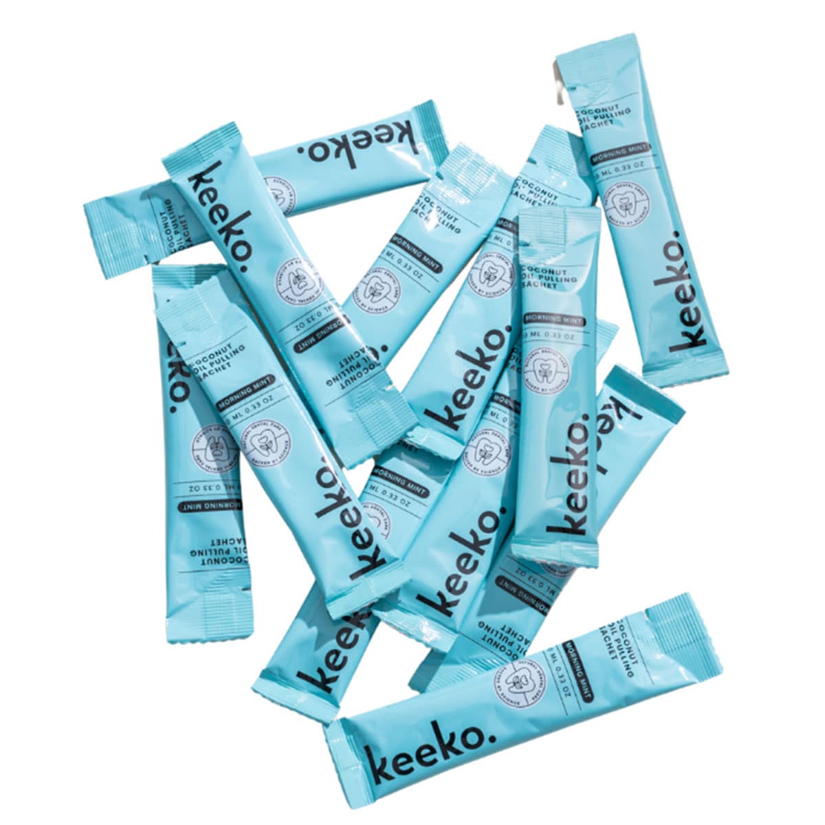Thumbnail Keeko Morning Mint Oil Pulling Mouthwash 14 x 10ml Sachets