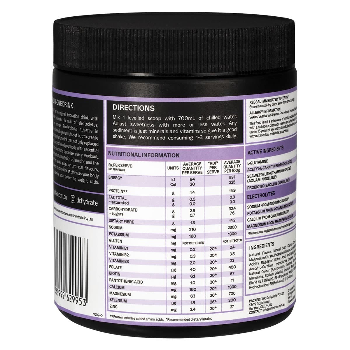 Thumbnail Dr. Hydrate All-In-One Hydration Drink Powder Grape 270g