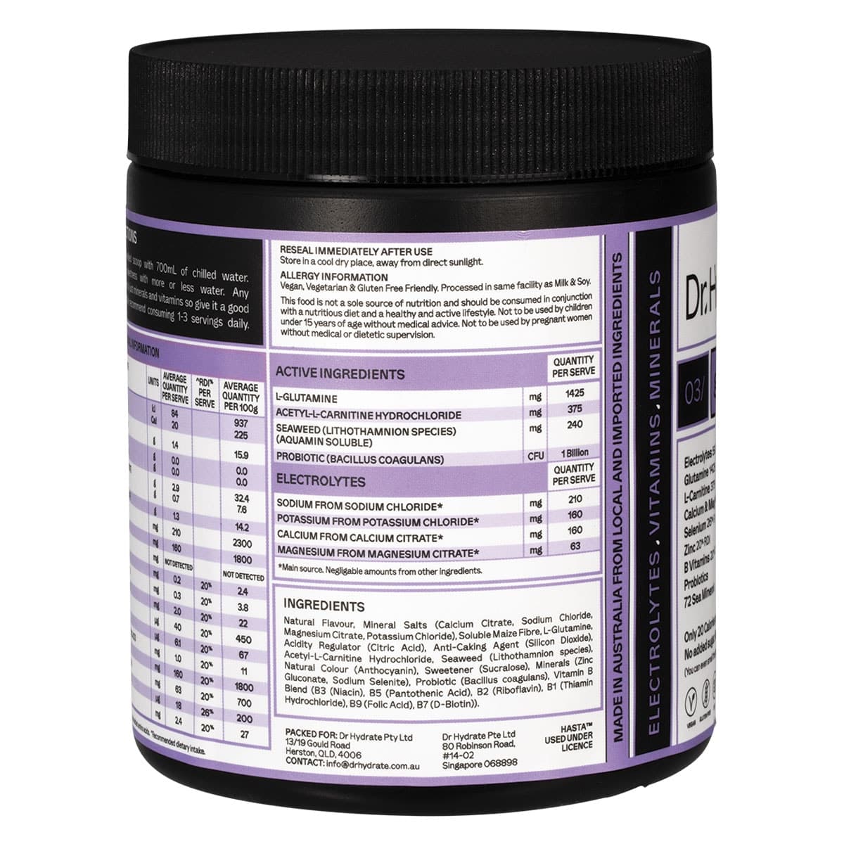 Thumbnail Dr. Hydrate All-In-One Hydration Drink Powder Grape 270g