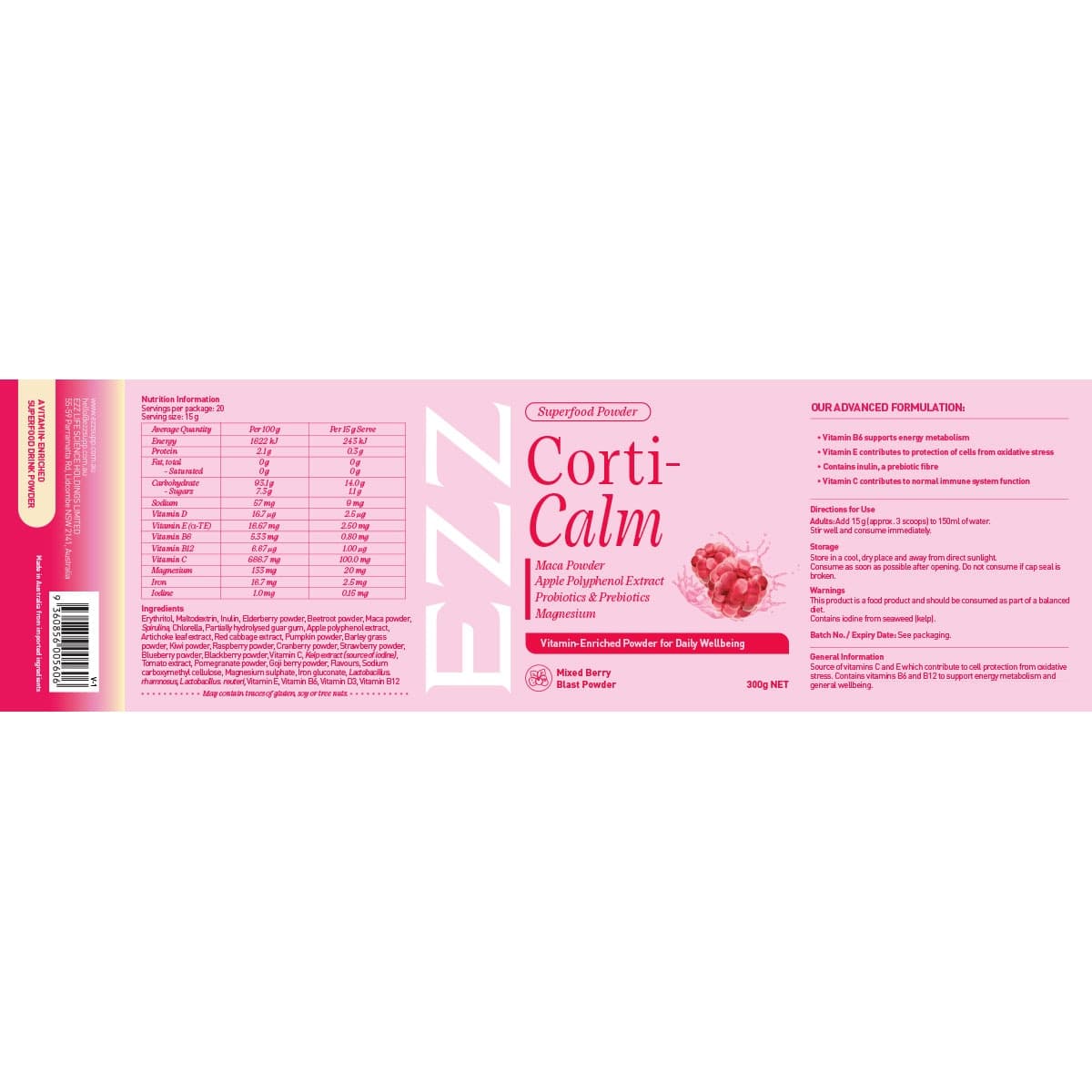 Thumbnail EZZ Corti-Calm Superfood Powder 300g